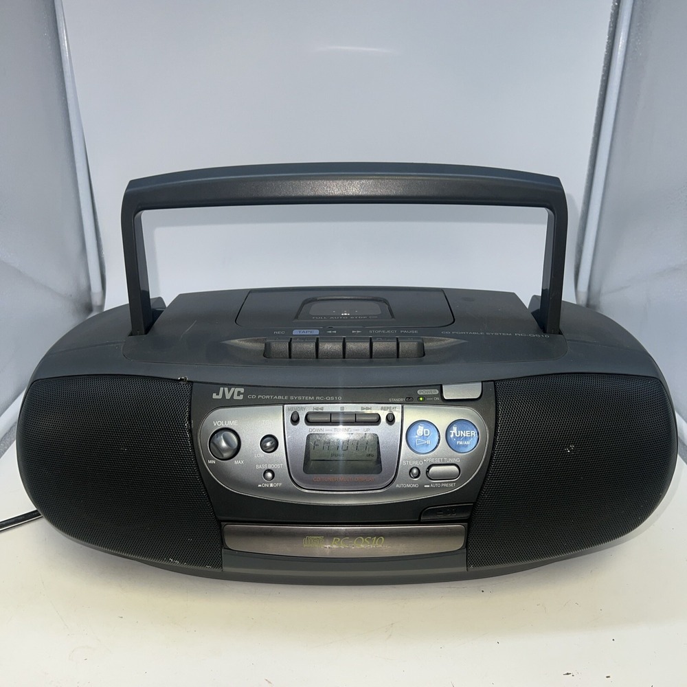 JVC RC-QS10BK Portable Stereo CD cassetten Recorder Player Radio
